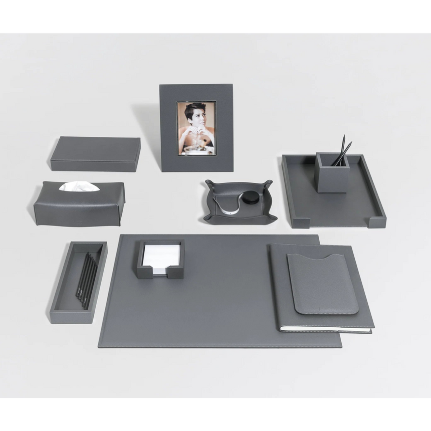 Open-Ended Leather Letter Tray | Pinetti | Italianfurniture.com