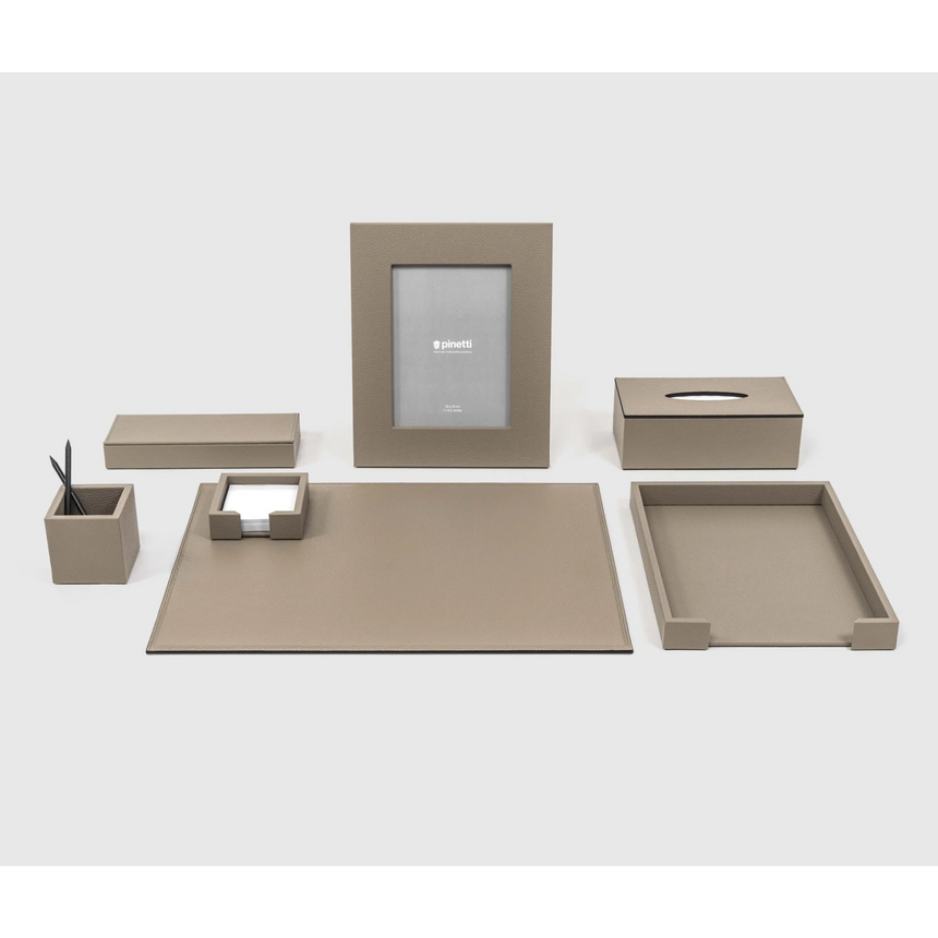 Open-Ended Leather Letter Tray | Pinetti | Italianfurniture.com