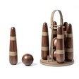 Walnut Wood Bowling Set | Pinetti | Italianfurniture.com