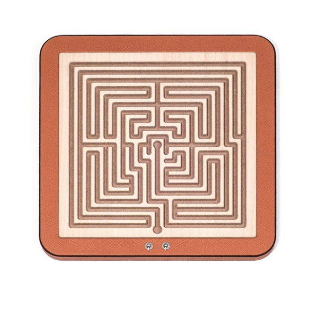 Leather Finished Square Labyrinth | Pinetti Arianna | Italianfurniture.com