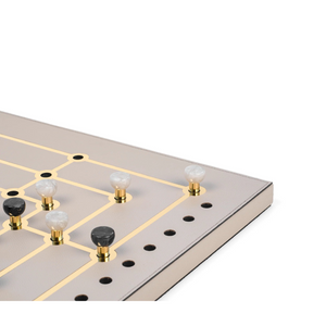 Gold Embellished Leather Game Set | Pinetti Mill | Italianfurniture.com