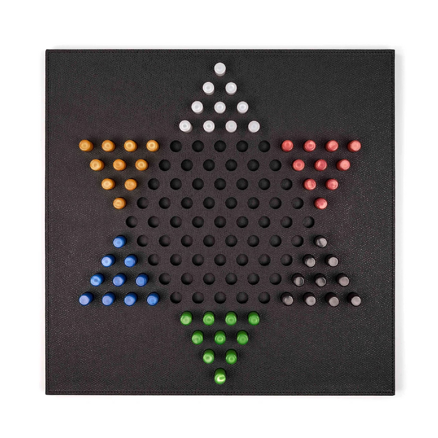Leather Board Game | Pinetti Chinese Checkers | Italianfurniture.com