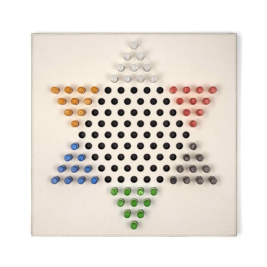 Leather Board Game | Pinetti Chinese Checkers | Italianfurniture.com