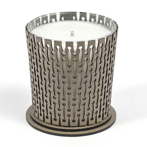 Leather Covered Glass Candle | Pinetti | Italianfurniture.com