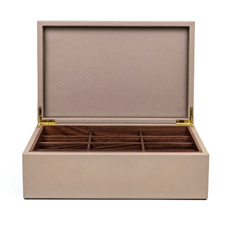 Leather Covered Tea Box Organizer | Pinetti | Italianfurniture.com