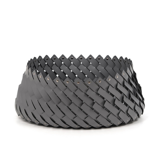 Leather Weave Oval Basket L | Pinetti Almeria | Italianfurniture.com