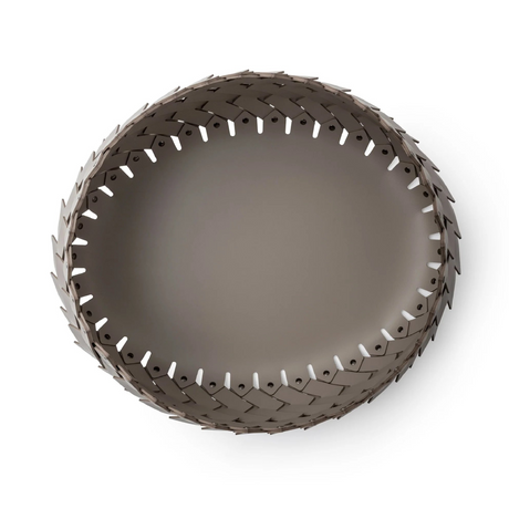 Leather Weave Oval Basket L | Pinetti Almeria | Italianfurniture.com