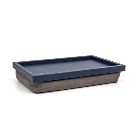 Navy Blue Leather Bed Tray | Pinetti Teseo | Italianfurniture.com