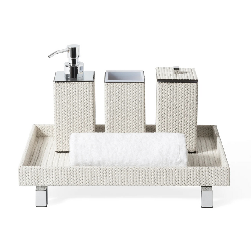 Waterproof Leather Square Toothbrush Holder | Pinetti Poseidon | Italianfurniture.com