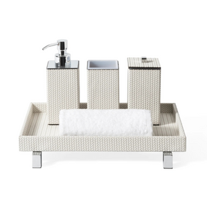 Leather Square Cotton Pad Holder | Pinetti Poseidon | Italianfurniture.com