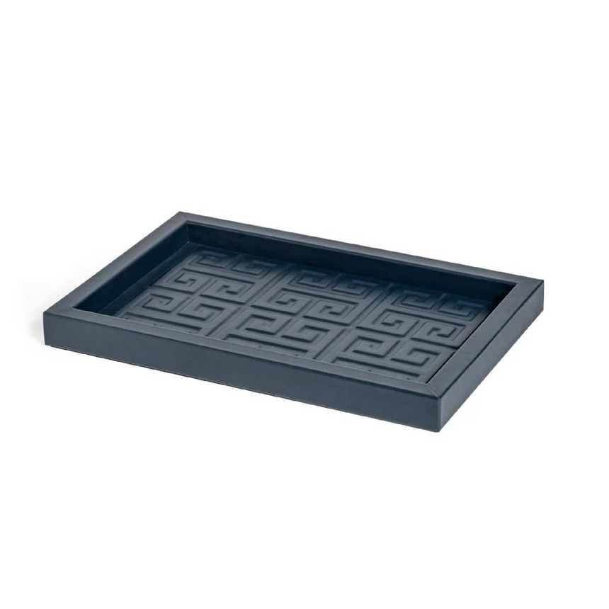 Embossed Leather Rectangular Tray | Pinetti Canton | Italianfurniture.com