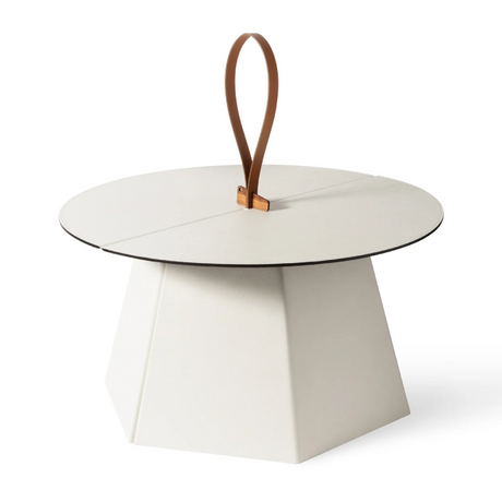 Hexagonal Leather Folding Table | Pinetti Aile | Italianfurniture.com