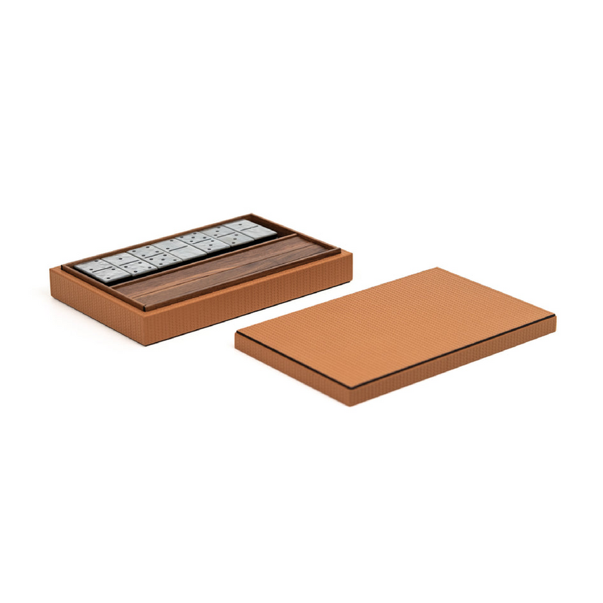 Leather Box Board Game | Pinetti Dominoes | Italianfurniture.com