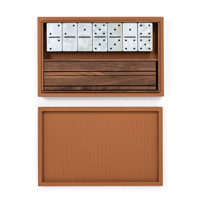 Leather Box Board Game | Pinetti Dominoes | Italianfurniture.com