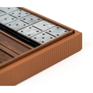 Leather Box Board Game | Pinetti Dominoes | Italianfurniture.com
