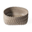 Woven Leather Strips Square Basket L | Pinetti Almeria | Italianfurniture.com