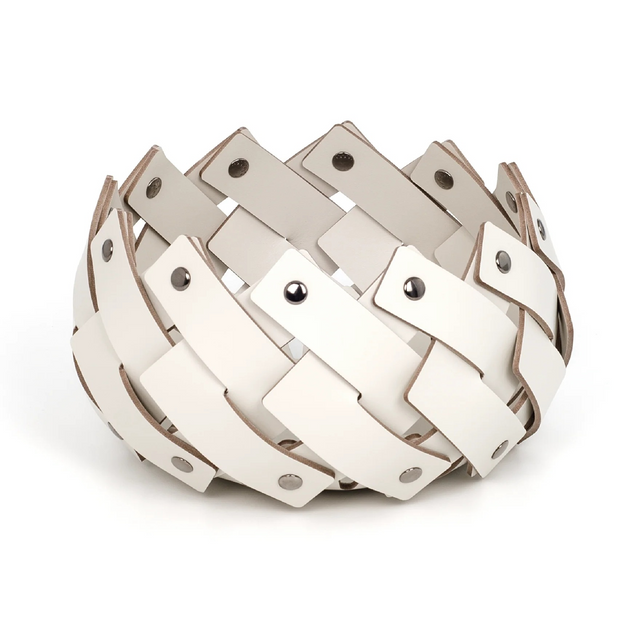 Woven Leather Strips Emptyy Pocket | Pinetti Almeria | Italianfurniture.com