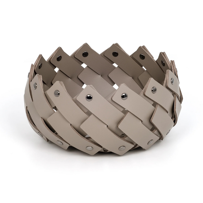 Woven Leather Strips Emptyy Pocket | Pinetti Almeria | Italianfurniture.com