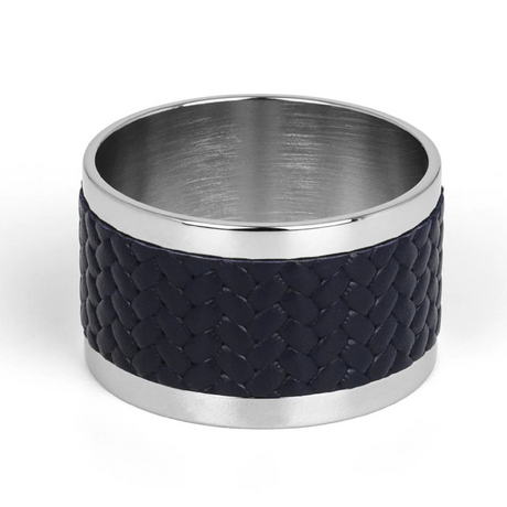 Leather Insert Metal Napkin Ring | Pinetti Saturno | Italianfurniture.com