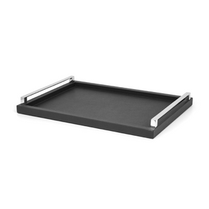 Leather Tray with Metal Handle | Pinetti Jupiter | Italianfurniture.com