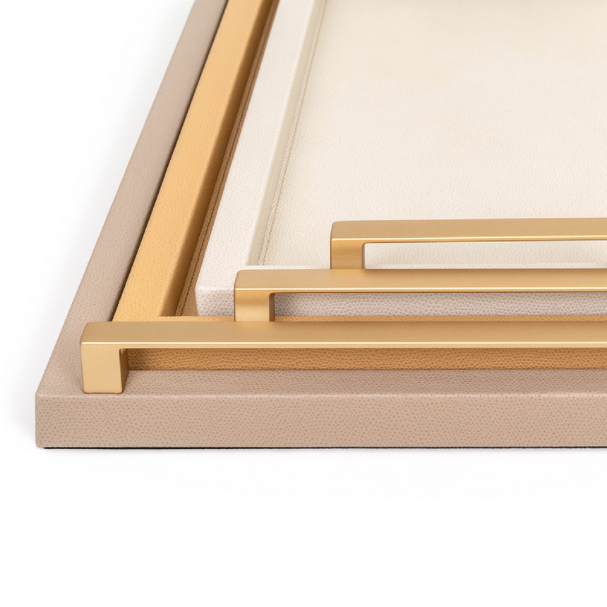 Leather Tray with Metal Handle | Pinetti Jupiter | Italianfurniture.com