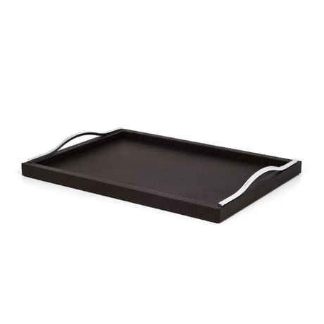 Wavy Handles Leather Tray | Pinetti Onda | Italianfurniture.com