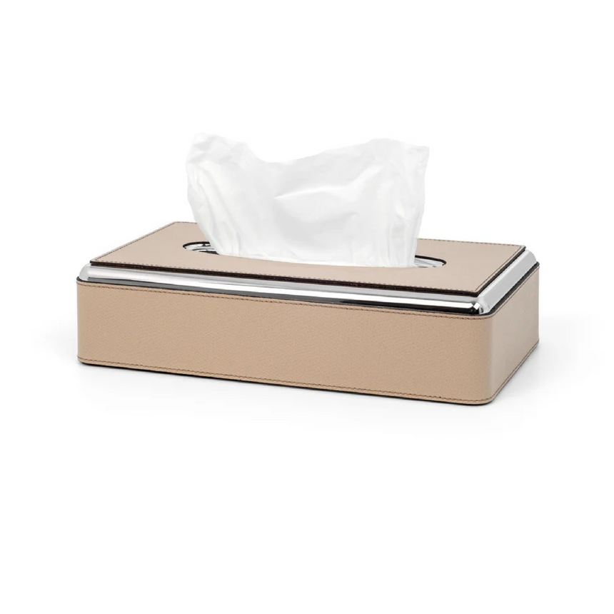 Rectangular Leather Tissue Box | Pinetti | Italianfurniture.com