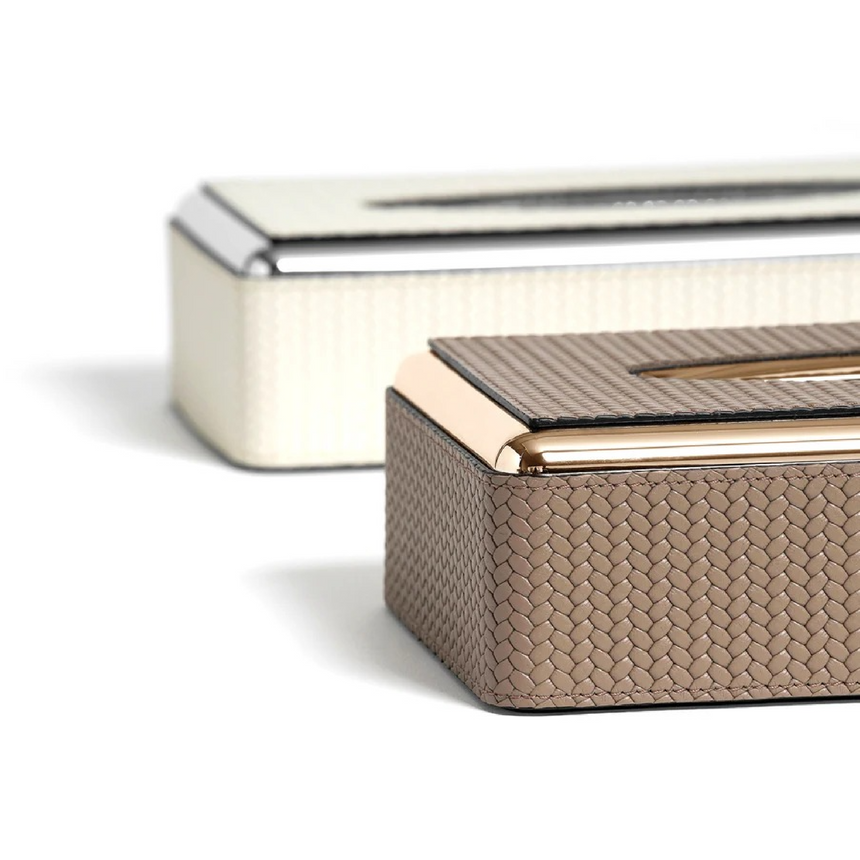 Rectangular Leather Tissue Box | Pinetti | Italianfurniture.com
