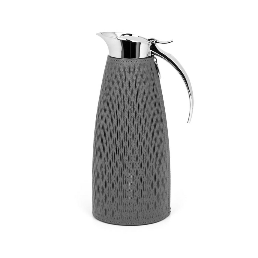 Laser-Cut Leather Thermal Carafe | Pinetti Style | Italianfurniture.com