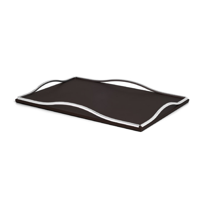 Calf Leather Modern Tray | Pinetti Wave | Italianfurniture.com