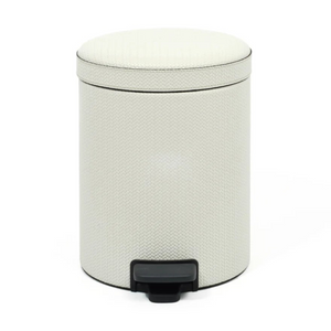 Leather Round Pedal Bin | Pinetti | Italianfurniture.com