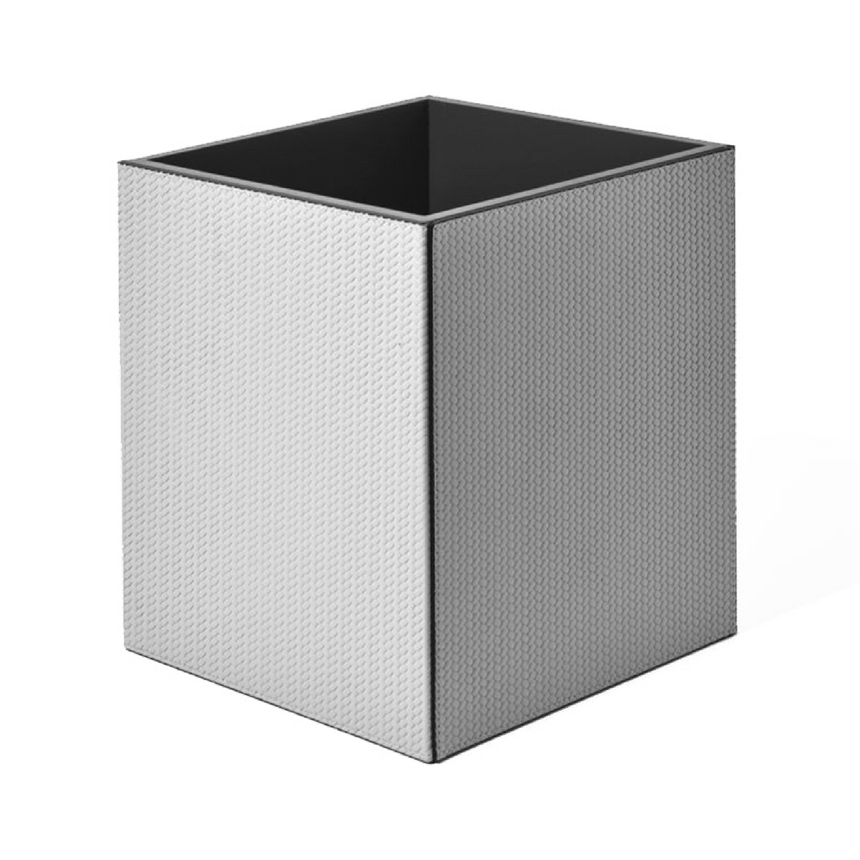 Genuine Leather Square Paper Bin S | Pinetti | Italianfurniture.com