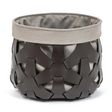 Woven Leather Round Basket S | Pinetti Granada | Italianfurniture.com