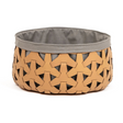 Woven Leather Round Basket L | Pinetti Granada | Italianfuniture.com