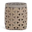 Woven Leather Tall Square Basket | Pinetti Granada | Italianfurniture.com