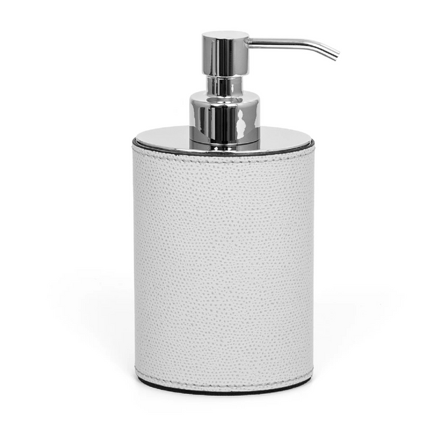 Oval Leather Covered Soap Dispenser | Pinetti Poseidon | Italianfurniture.com