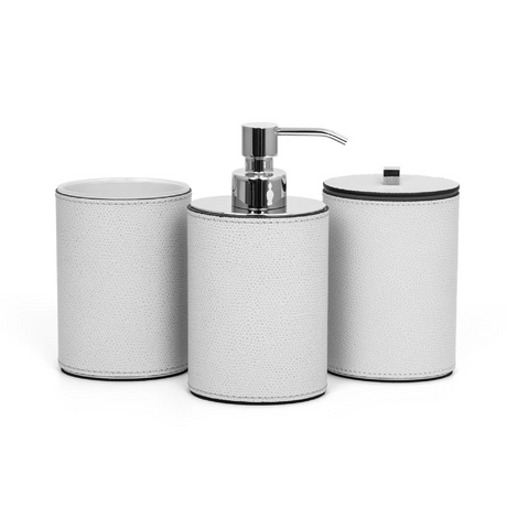 Oval Leather Cotton Pad Holder | Pinetti Poseidon | Italianfurniture.com