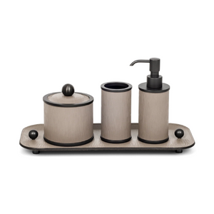 Leather Round Soap Dispenser | Pinetti Olimpia | Italianfurniture.com