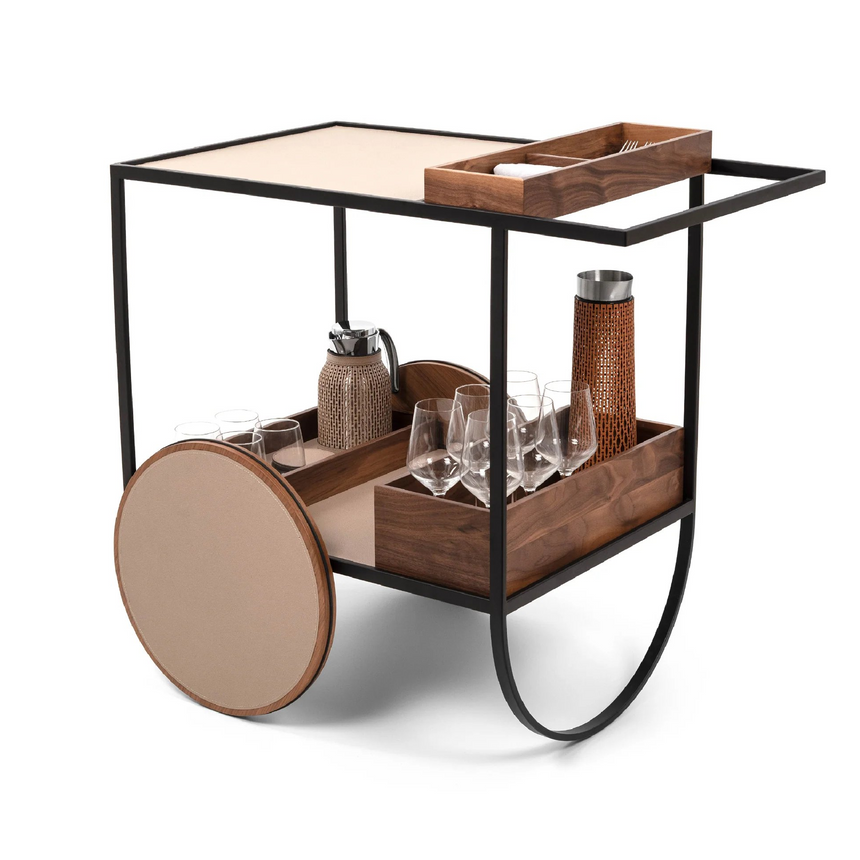 Wooden Serving Trolley | Pinetti Magenta | Italianfurniture.com
