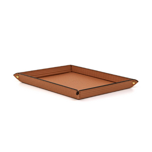 Rectangular Studded Leather Trinket Tray | Pinetti Rigid | italianfurniture.com
