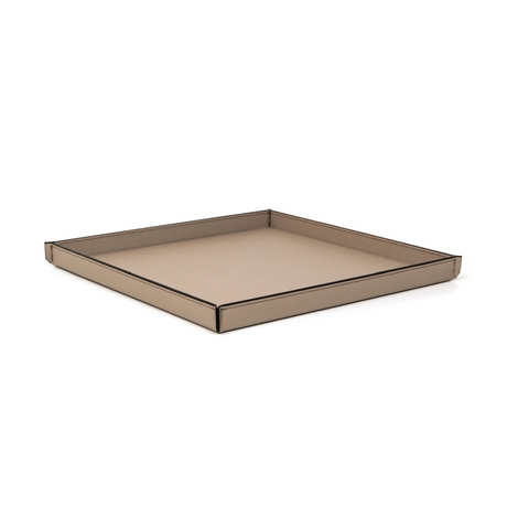 Square Leather Tray | Pinetti Leslie | Italianfurniture.com