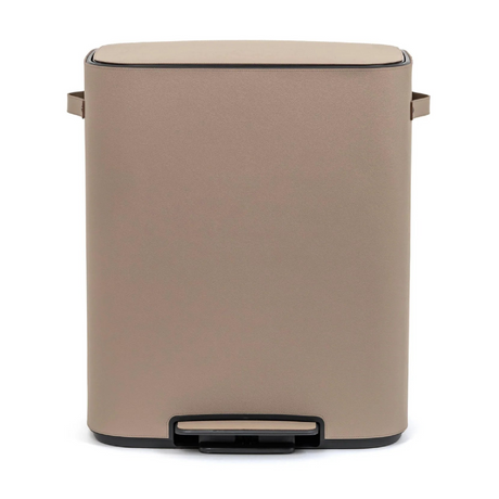 Leather Covered Tall Pedal Bin | Pinetti Big | Italianfurniture.com