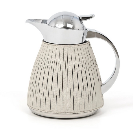 Leather Covered Steel Thermal Carafe | Pinetti Rose | Italianfurniture.com