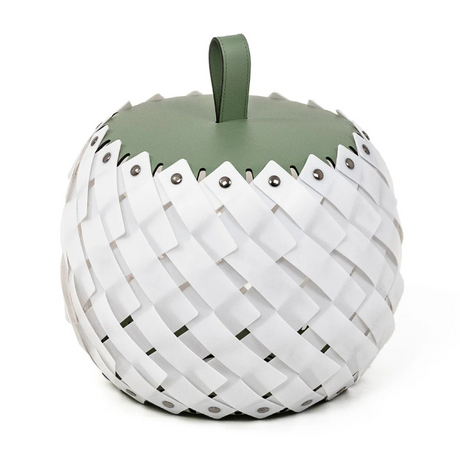 Woven Leather Floor Lantern | Pinetti Almeria | Italianfurniture.com