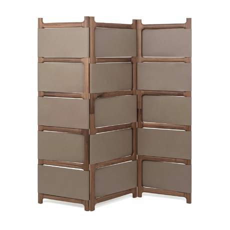 Wood Framed Leather Room Divider | Pinetti Chelsea | Italianfurniture.com