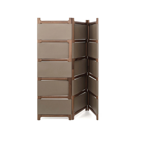 Wood Framed Leather Room Divider | Pinetti Chelsea | Italianfurniture.com