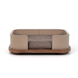Taupe Leather Cushioned Pet Bed | Pinetti | Italianfurniture.com