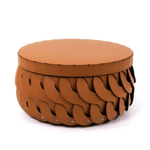 Leather Tall Basket | Pinetti Alicante | Italianfurniture.com