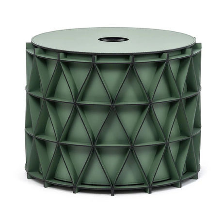 Round Leather Outdoor Basket S | Pinetti Arena | Italianfuniture.com