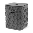 Flat Lidded Leather Square Basket L | Pinetti Demetra | Italianfurniture.com